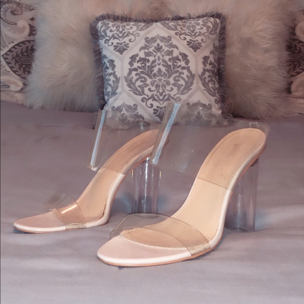 Clear Block Heels